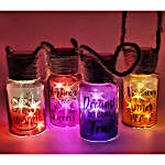 Happy Quote Hanging Rope Led Gift Jar