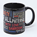 Personalised All In One Dad Black Mug- Hand Delivery