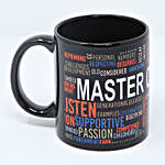 Personalised All In One Dad Black Mug- Hand Delivery