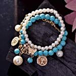 Fashionable Beads & Chain Bracelet