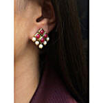 Paya Kundan Marsala Stone Choker Necklace Set