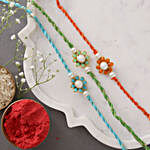 Sneh Premium Beads Floral Rakhis- Set of 3