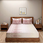 Swayam 200 TC Motifs Design Double Bedsheet & Pillow Covers