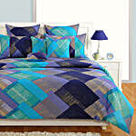 Swayam Geometric Print Double Bedsheet & Pillow Covers