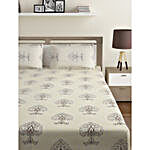 Swayam Motif Pattern Cotton Double Bedsheet & Pillow Covers