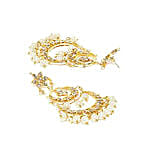 Fashionable Gold Color Kundan Earrings