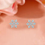 GIVA Silver Snowflake Earrings