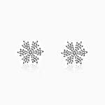 GIVA Silver Snowflake Earrings