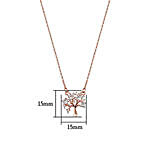 GIVA 925 Silver Rose Gold Tree Of Life Necklace