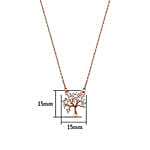 GIVA Rose Gold Tree Of Life Necklace