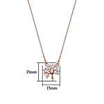 GIVA 925 Silver Rose Gold Tree Of Life Necklace