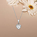 GIVA Silver Coeur Pendant With Box Chain