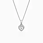 GIVA Silver Coeur Pendant With Box Chain