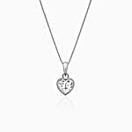 GIVA Silver Coeur Pendant With Box Chain