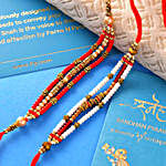 Sneh Designer Beads Rakhi Set With Samosa N Dalmoth