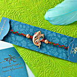 Sneh Ganesha Beads Rakhi & Kaju Kesar Burfi
