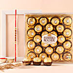 Sneh Rudraksha Rakhi N Ferrero Rocher Box