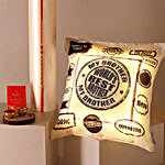 Sneh Beads Mauli Rakhi N Best Brother LED Cushion