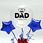 I Love You Dad Balloon & Roses Gift Box