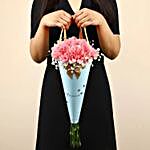 Baby Pink Carnations Conical Arrangement