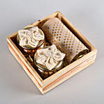 Shakkar Sneh Japanese Stone Divine Rakhi Set With Gourmet Box