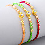 Sneh Traditional Glossy Beads Rakhis- Set of 3