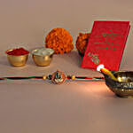 Sneh Lotus Ganesha Rakhi N Nutraj Dryfruits