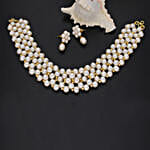 Sri Jagdamba Pearls Daisy Pearl Choker Set