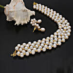 Sri Jagdamba Pearls Daisy Pearl Choker Set