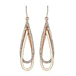 Estele Rose Gold Designer Water Drop Earrings