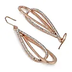 Estele Rose Gold Designer Water Drop Earrings