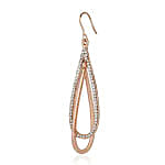 Estele Rose Gold Designer Water Drop Earrings