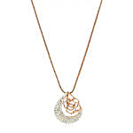 Estele White Austrian Crystal Pendent Set