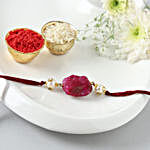 Sneh Maroon Stone Designer Rakhi