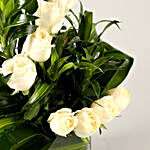 Calming Aura White Roses Arrangement