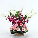 Gleaming Beauty Floral Arrangement & Celebrations Box