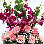 Gleaming Beauty Floral Arrangement & Celebrations Box