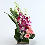 Gleaming Beauty Floral Arrangement & Celebrations Box