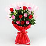 Joyful Times Roses Bouquet & Greeting Card