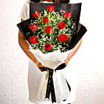 Lap of Luxury Roses Bouquet & Ferrero Rocher Box