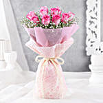 Mesmerizing Love Pink Roses Bouquet