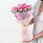 Mesmerizing Love Pink Roses Bouquet