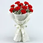 Pop of Love Carnations Bouquet & Greeting Card