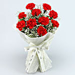 Pop of Love Carnations Bouquet & Greeting Card