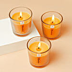 Fragrant Votive Glass Set- Mandarin