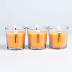 Fragrant Votive Glass Set- Mandarin