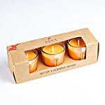 Fragrant Votive Glass Set- Mandarin