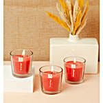 Fragrant Votive Glass Set- Strawberry