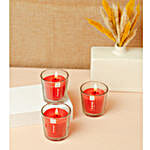 Fragrant Votive Glass Set- Strawberry