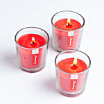 Fragrant Votive Glass Set- Strawberry